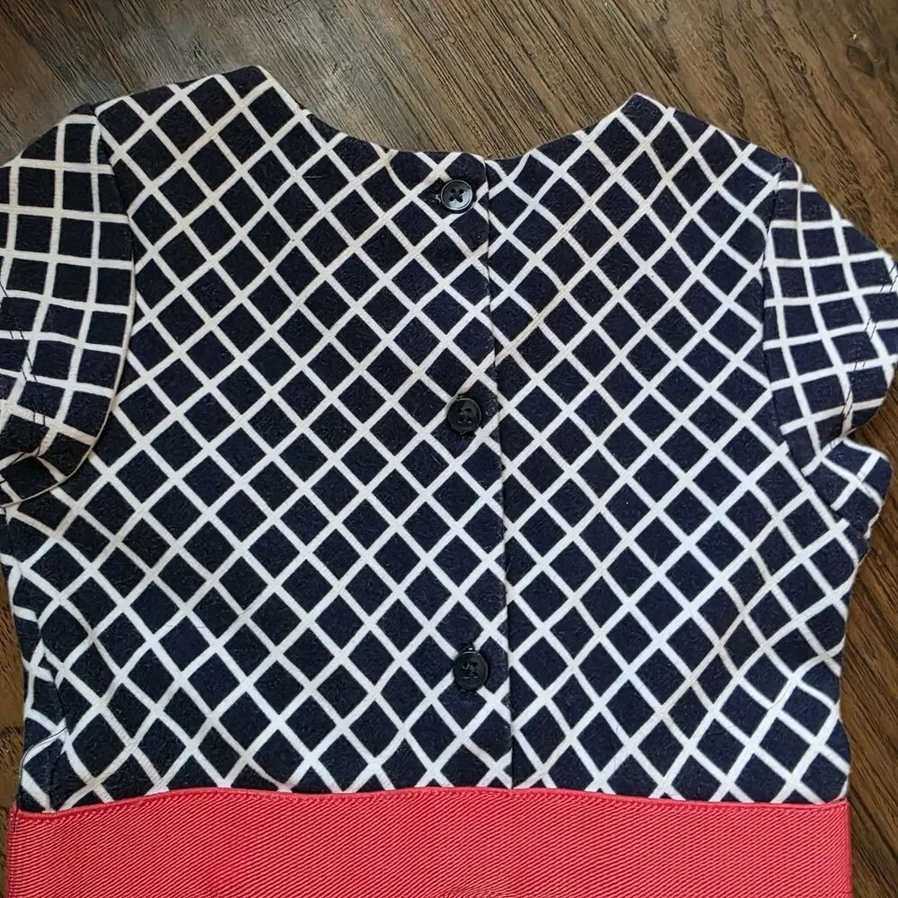 Gymboree 2016 Best in Show Diamond Print Dress Size 4 Girls Modest School